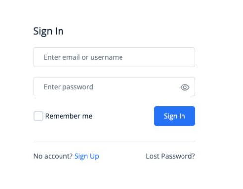 CurtainUp sign-in form with email, password, remember me and lost password options